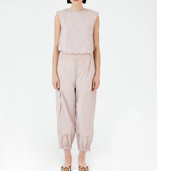 Tibi Powder Nylon Pull On Wilt Jogger. Pink. EUC. Size L regular. - Picture 3 of 12